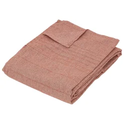 Atmosphera Créateur D'Intérieur Jeté de lit Pollie coton 150x200cm- Rouge- Atmosphera