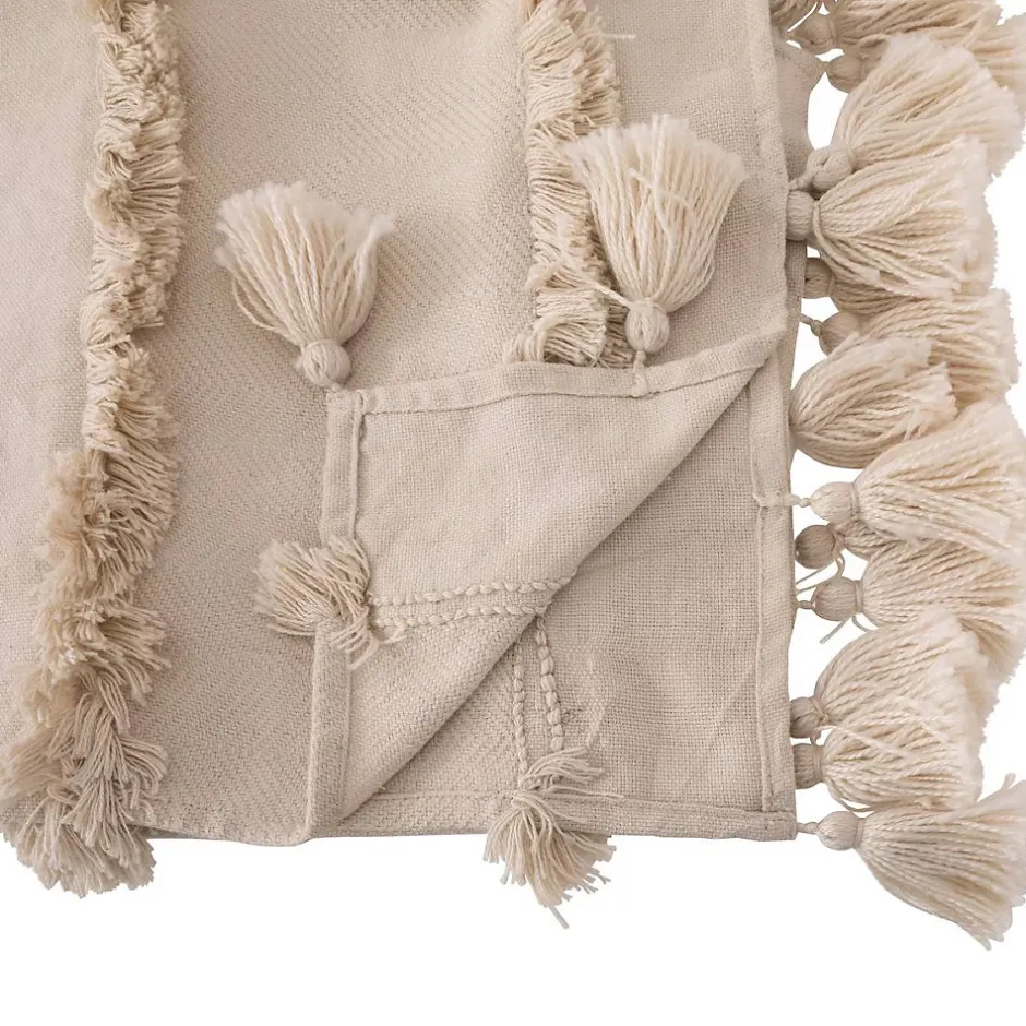 Atmosphera Créateur D'Intérieur Jeté de lit "Row" - beige - 130x180 cm - Atmosphera Online