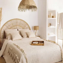 Atmosphera Créateur D'Intérieur Jeté de lit "Row" - beige - 130x180 cm - Atmosphera Online