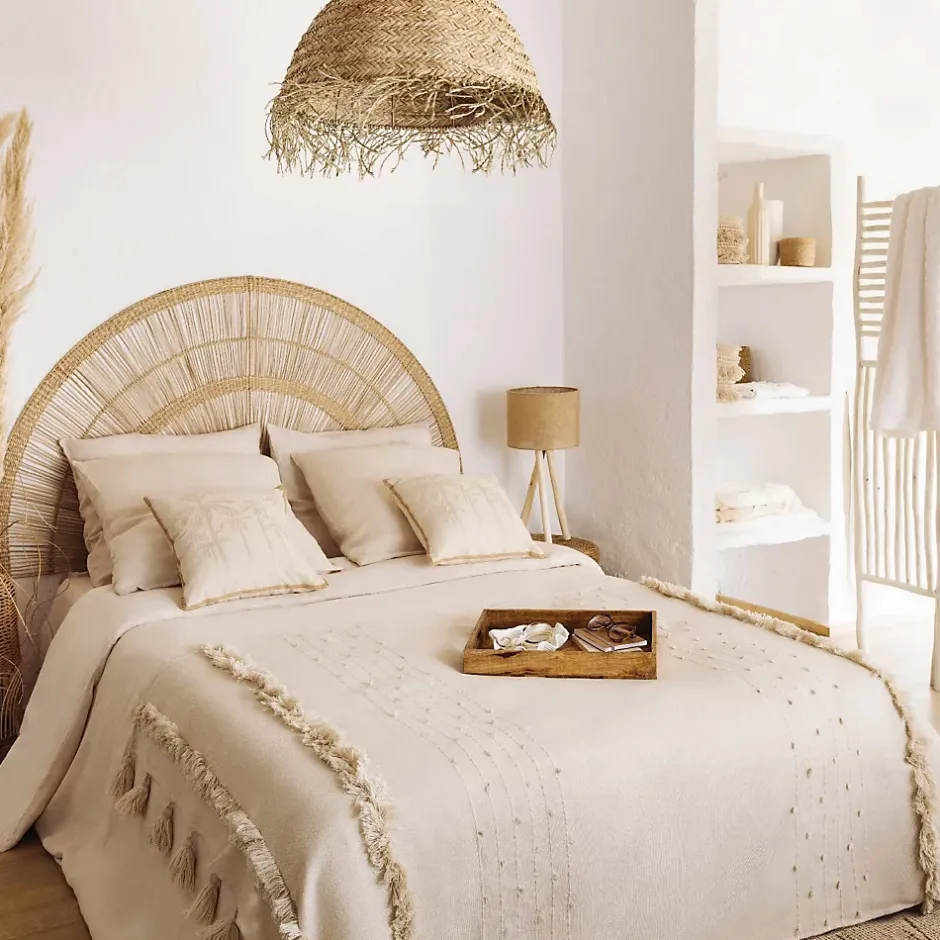 Atmosphera Créateur D'Intérieur Jeté de lit "Row" - beige - 130x180 cm - Atmosphera Online