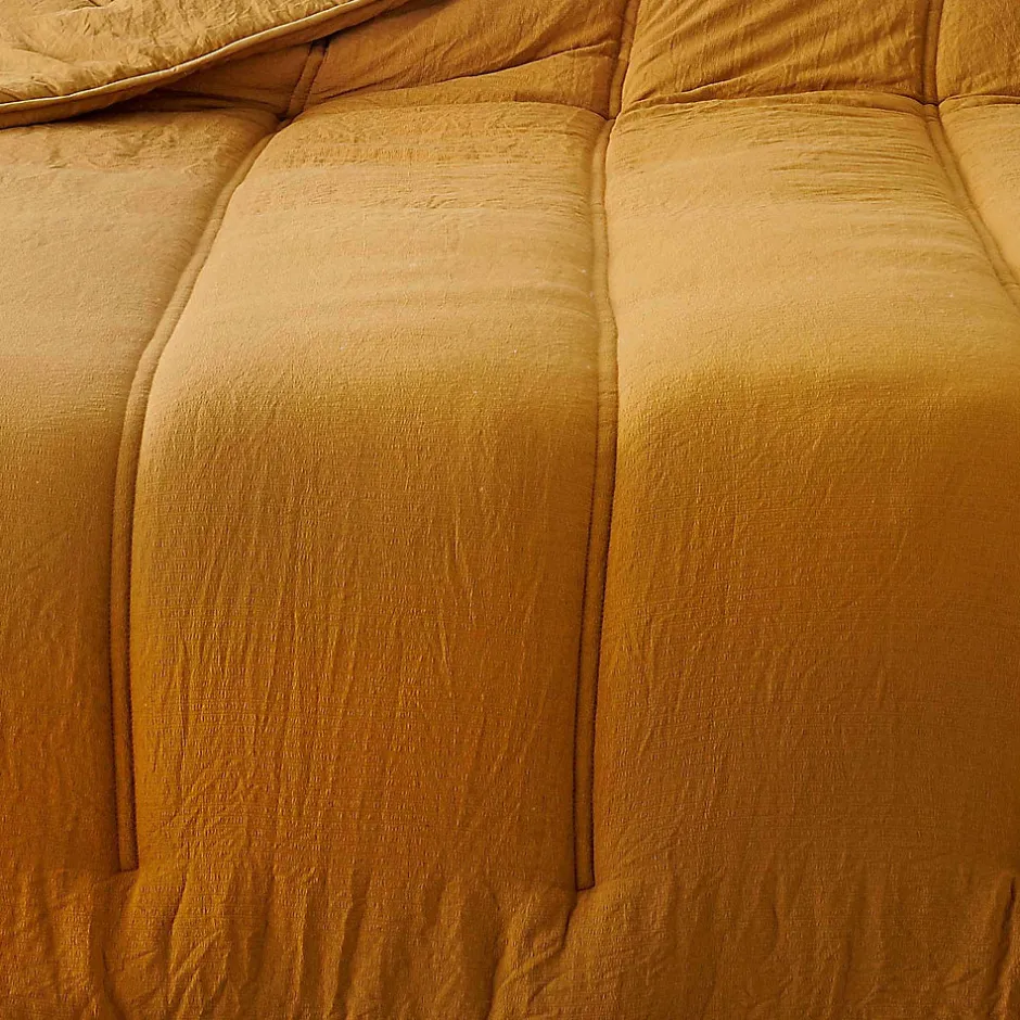 Linder Jeté de lit uni (180x240 cm - Jaune Curry)