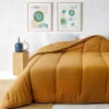 Linder Jeté de lit uni (230x250 cm - Jaune Curry) Sale