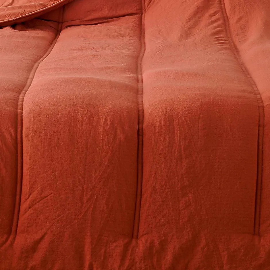 Linder Jeté de lit uni (230x250 cm - Terracotta)