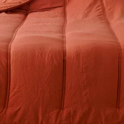 Linder Jeté de lit uni (240x260 cm - Terracotta)