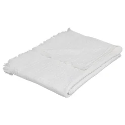 Atmosphera Créateur D'Intérieur Jeté de lit Widdy coton 130x180cm blanc - Atmosphera