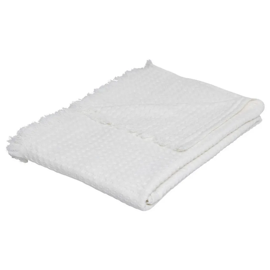 Atmosphera Créateur D'Intérieur Jeté de lit Widdy coton 130x180cm blanc - Atmosphera