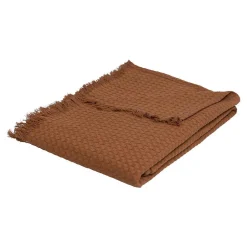 Atmosphera Créateur D'Intérieur Jeté de lit Widdy coton 130x180cm rose terracotta - Atmosphera