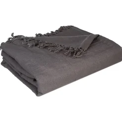 Atmosphera Créateur D'Intérieur Jeté de lit 230x250 gris coton