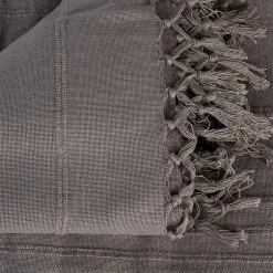 Atmosphera Créateur D'Intérieur Jeté de lit 230x250 gris coton