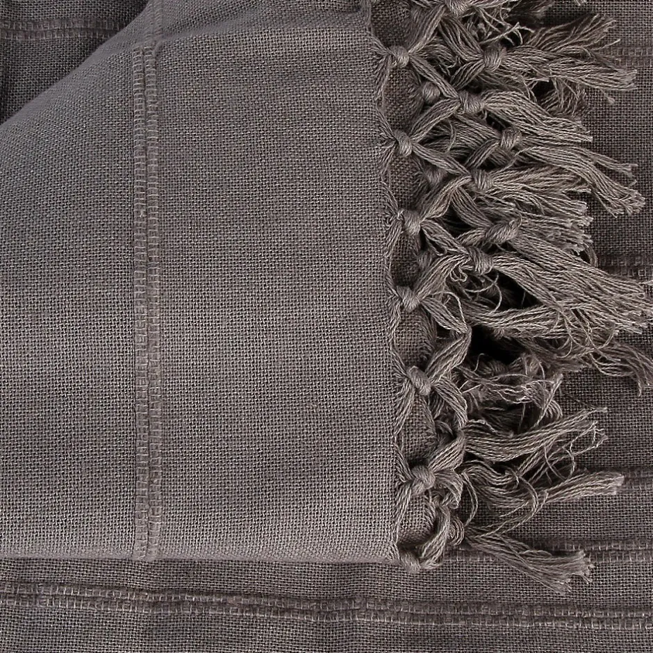 Atmosphera Créateur D'Intérieur Jeté de lit 230x250 gris coton