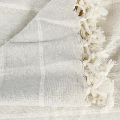 Atmosphera Créateur D'Intérieur Jeté de lit 160x220 ivoire coton
