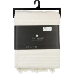 Atmosphera Créateur D'Intérieur Jeté de lit 230x250 ivoire coton Clearance