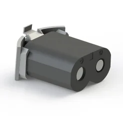 Bellecour Jeu de pieds de lit cylindriques Hauteur 16 cm (2 lumineux + 2 métal Gris)