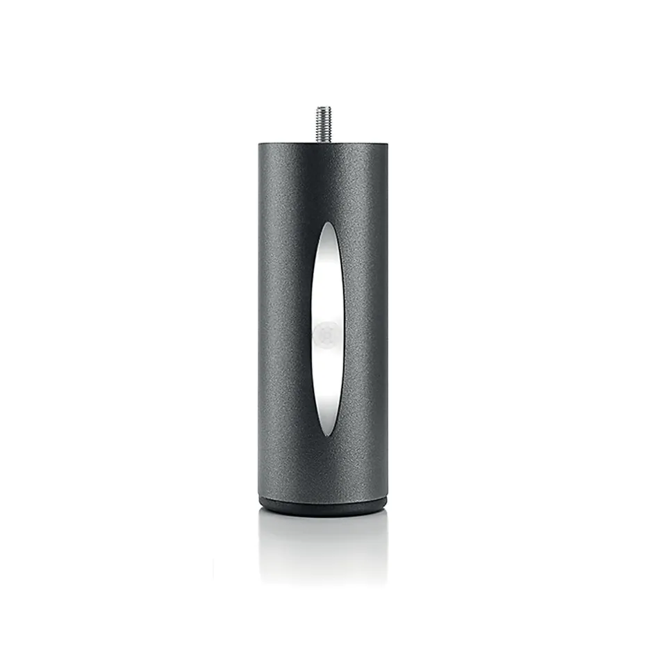 Bellecour Jeu de pieds de lit cylindriques Hauteur 16 cm (2 lumineux + 2 métal Noirs)