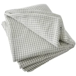 Altobuy JOEL - Chemin de Lit 90x200cm Gaze de Coton Vichy Coloris Eucalyptus Online