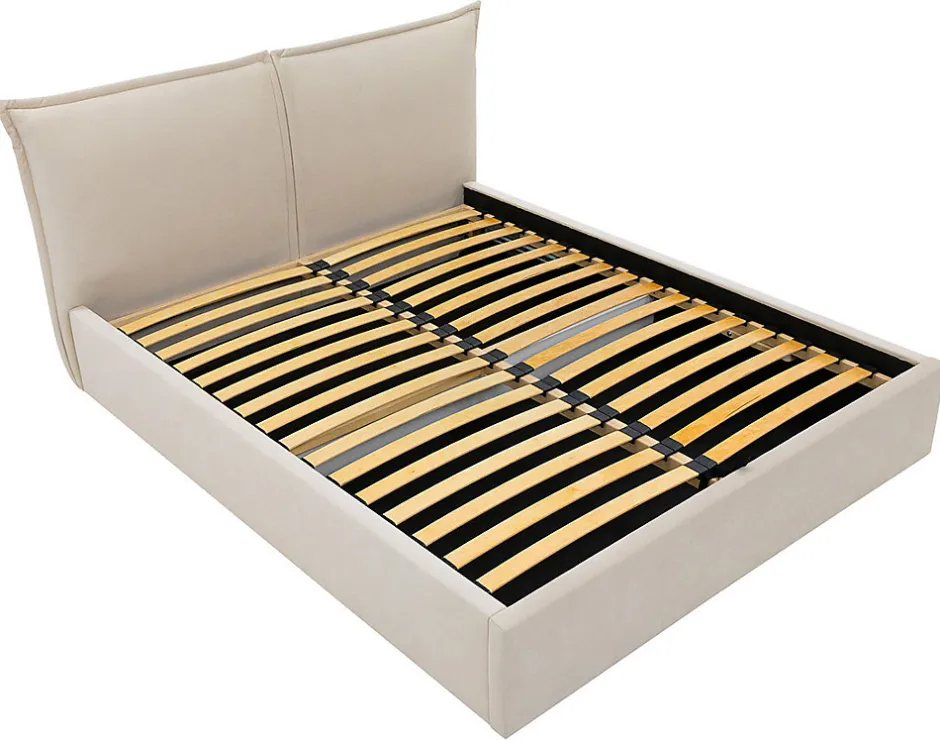 Best Mobilier John - lit coffre - 180x200 cm - en velours - sommier inclus -