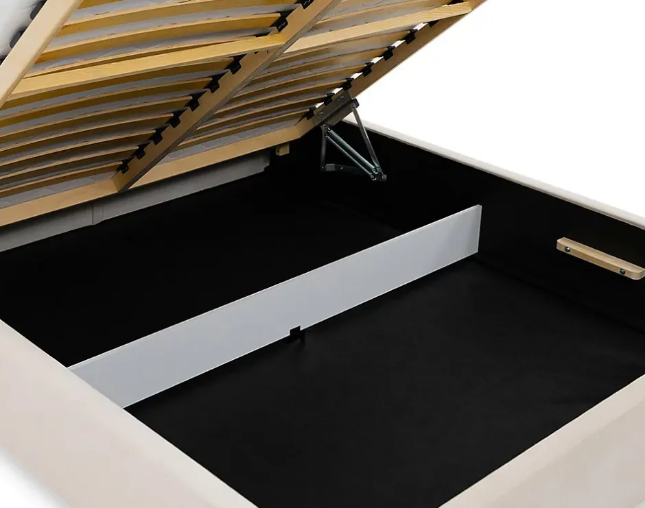Best Mobilier John - lit coffre - 140x200 cm - en velours - sommier inclus - Hot