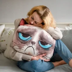 Kadax Coussin à motif imprimé mascotte chat 30x45 cm New