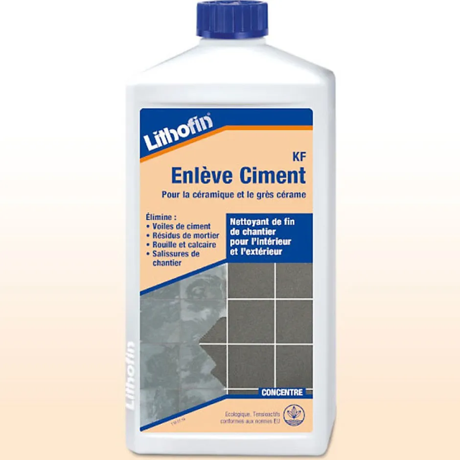 Lithofin KF Enlève-Ciment - Enlève-ciment céramique - - 1 L