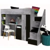 Enfant Abiks Meble KONKRET 14 Lit superposé 247/165/120 (béton/noir)