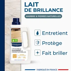 Starwax Lait brillant 2 en 1 marbre et pierres naturelles 1L Best