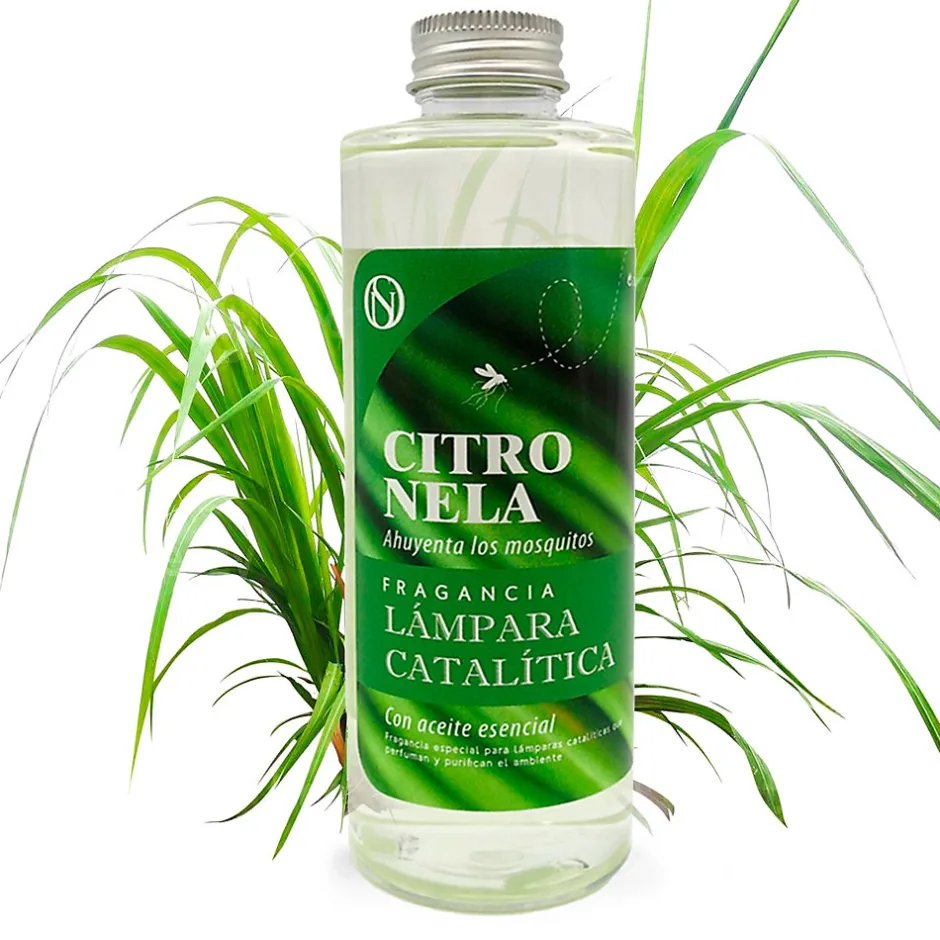 Mamamanuela Lampe catalytique Aqua Marina + Parfum Citronnelle 500 ml - Élimine les mauvaises odeurs, parfume et améliore la qualité de l'air