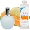 Mamamanuela Lampe catalytique Bleu-Gris Mat + Arôme Waikiki Melon 500 ml - Élimine mauvaises odeurs, parfume et améliore la qualité de l'air