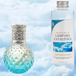 Mamamanuela Lampe catalytique Blue Diamonds + Parfum Cotton Clean 200 ml - Élimine mauvaises odeurs, parfume et améliore la qualité de l'air Online