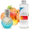Mamamanuela Lampe catalytique Blue Diamonds + Parfum Peach Velvet 500 ml - Élimine mauvaises odeurs, parfume et améliore qualité de l'air