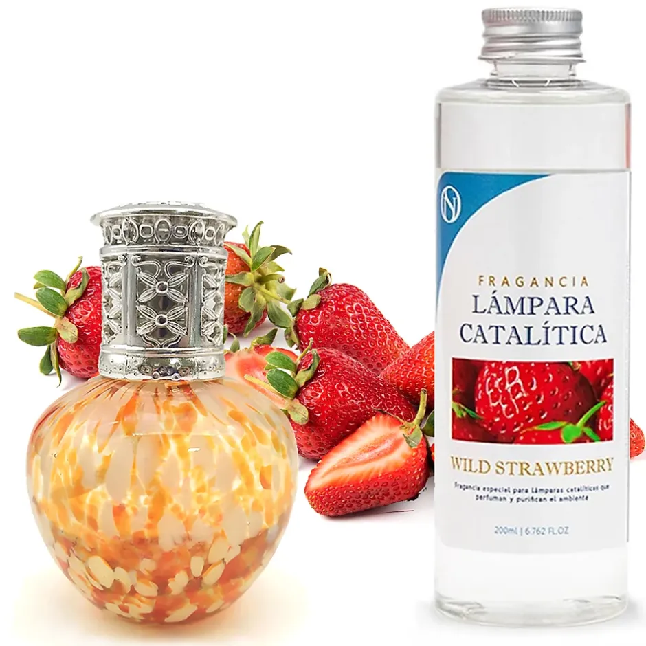 Mamamanuela Lampe catalytique Drops Orange + Parfum Wild Strawberry 500 ml - Élimine mauvaises odeurs, parfume et améliore la qualité de l'air Hot