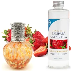 Mamamanuela Lampe catalytique Drops Orange + Parfum Wild Strawberry 200 ml - Élimine mauvaises odeurs, parfume et améliore la qualité de l'air Outlet