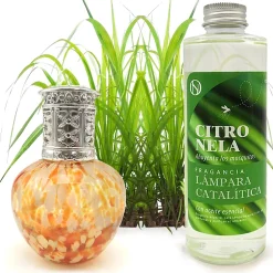 Mamamanuela Lampe catalytique Drops Orange + Parfum Citronnelle 200 ml - Élimine les mauvaises odeurs, parfume et améliore la qualité de l'air Hot
