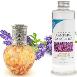 Mamamanuela Lampe catalytique Drops Orange + Parfum Lavender Expression 500ml - Élimine mauvaises odeurs, parfume et améliore qualité de l'air