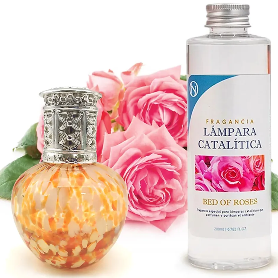 Mamamanuela Lampe catalytique Drops Orange + Parfum Bed of Roses 200 ml - Élimine mauvaises odeurs, parfume et améliore la qualité de l'air Discount