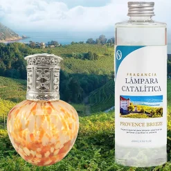 Mamamanuela Lampe catalytique Drops Orange + Parfum Provence Breeze 500 ml - Élimine mauvaises odeurs, parfume et améliore la qualité de l'air