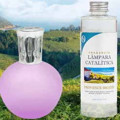 Mamamanuela Lampe catalytique Fuchsia Mat + Arôme Provence Breeze 200 ml - Élimine mauvaises odeurs, parfume et améliore la qualité de l'air Hot