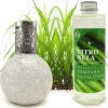 Mamamanuela Lampe catalytique Mosaïque Blanc + Parfum Citronnelle 500 ml - Élimine mauvaises odeurs, parfume et améliore la qualité de l'air Clearance