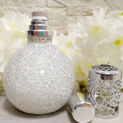 Mamamanuela Lampe catalytique Mosaïque Blanc + Parfum Mediterranean Light 200ml. Élimine mauvaises odeurs, parfume et améliore qualité de air