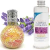 Mamamanuela Lampe catalytique Mosaïque Bicolore + Lavender Expression 500 ml - Élimine mauvaises odeurs, parfume et améliore qualité de l'air