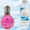 Mamamanuela Lampe catalytique Mosaïque Fuchsia + Parfum Cotton Clean 200 ml - Élimine mauvaises odeurs, parfume et améliore qualité de l'air