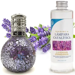 Mamamanuela Lampe catalytique Mosaïque de minuit + Lavender Expression 200 ml - Élimine mauvaises odeurs, parfume et améliore qualité de l'air Online