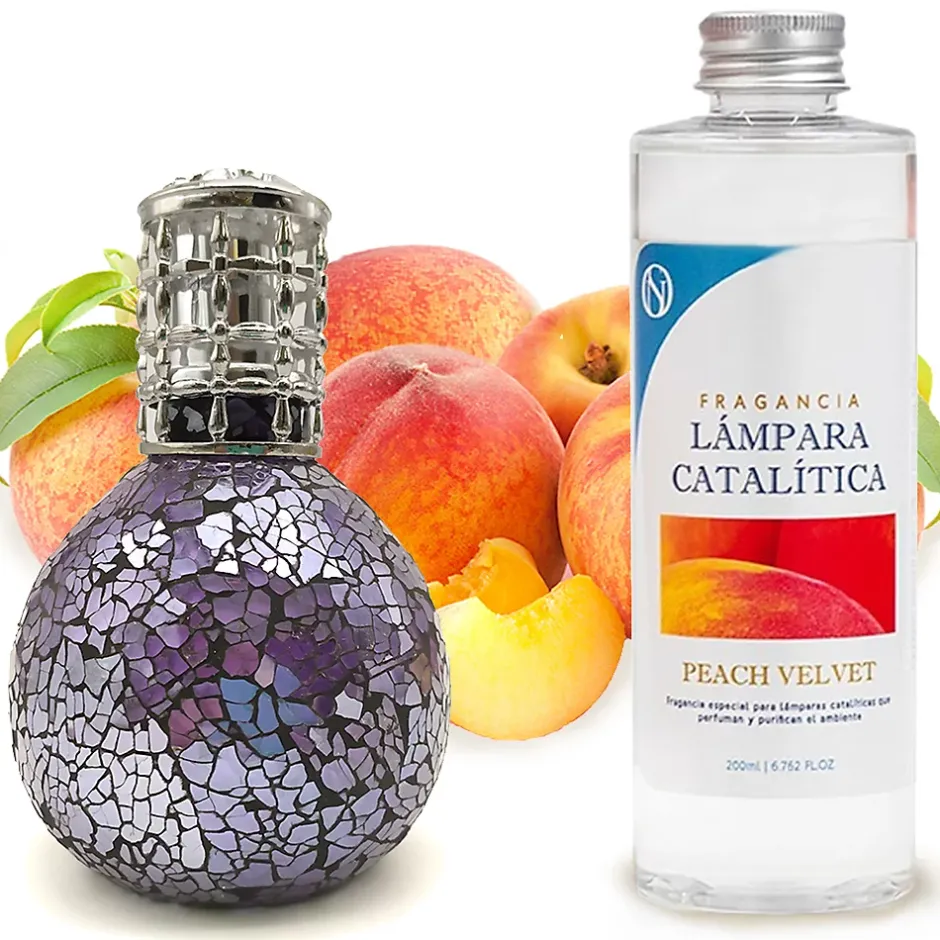 Mamamanuela Lampe catalytique Mosaïque de minuit + Peach Velvet 500 ml - Élimine les mauvaises odeurs, parfume et améliore la qualité de l'air Sale