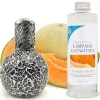 Mamamanuela Lampe catalytique Mosaïque Noir + Parfum Waikiki Melon 500 ml - Élimine mauvaises odeurs, parfume et améliore qualité de l'air Outlet