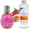 Mamamanuela Lampe catalytique Mosaïque Fuchsia + Caribbean Passion 200 ml - Élimine mauvaises odeurs, parfume et améliore qualité de l'air