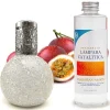 Mamamanuela Lampe catalytique Mosaïque Blanc + Parfum Caribbean Passion 200ml. Élimine mauvaises odeurs, parfume et améliore qualité de l'air New