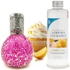 Mamamanuela Lampe catalytique Mosaïque Fuchsia + Parfum Lemon Cake 200 ml - Élimine mauvaises odeurs, parfume et améliore qualité de l'air