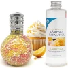 Mamamanuela Lampe catalytique Mosaïque Bicolore + Parfum Lemon Cake 500 ml - Élimine mauvaises odeurs, parfume et améliore la qualité de l'air Hot