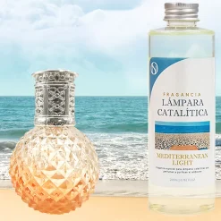 Mamamanuela Lampe catalytique Orange Diamonds + Mediterranean Light 200 ml - Élimine mauvaises odeurs, parfume et améliore qualité de l'air