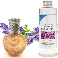 Mamamanuela Lampe catalytique Orange Waves + Lavender Expression 500 ml - Élimine mauvaises odeurs, parfume et améliore la qualité de l'air Discount