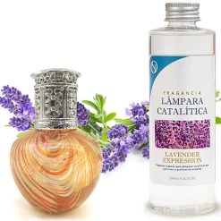 Mamamanuela Lampe catalytique Orange Waves + Lavender Expression 200 ml - Élimine mauvaises odeurs, parfume et améliore la qualité de l'air